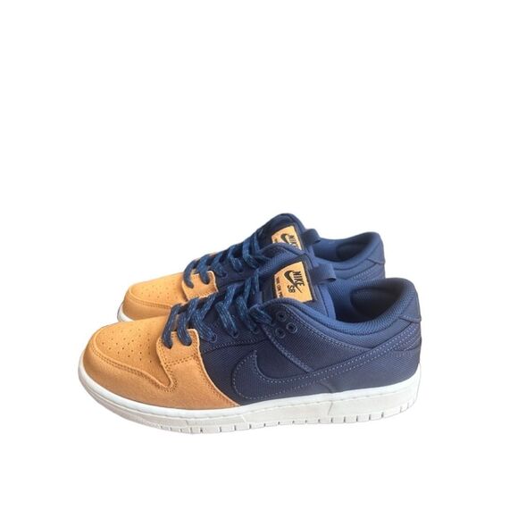 Nike SB - Dunk Low Pro PRM (Midnight Navy/Desert Ochre) Men Size 9 - Picture 3 of 8